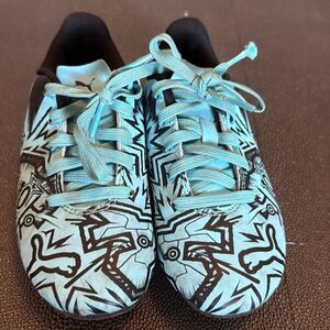 Puma Christian Pulisic Firm Ground Soccer Cleats  -Black and mint green size 11